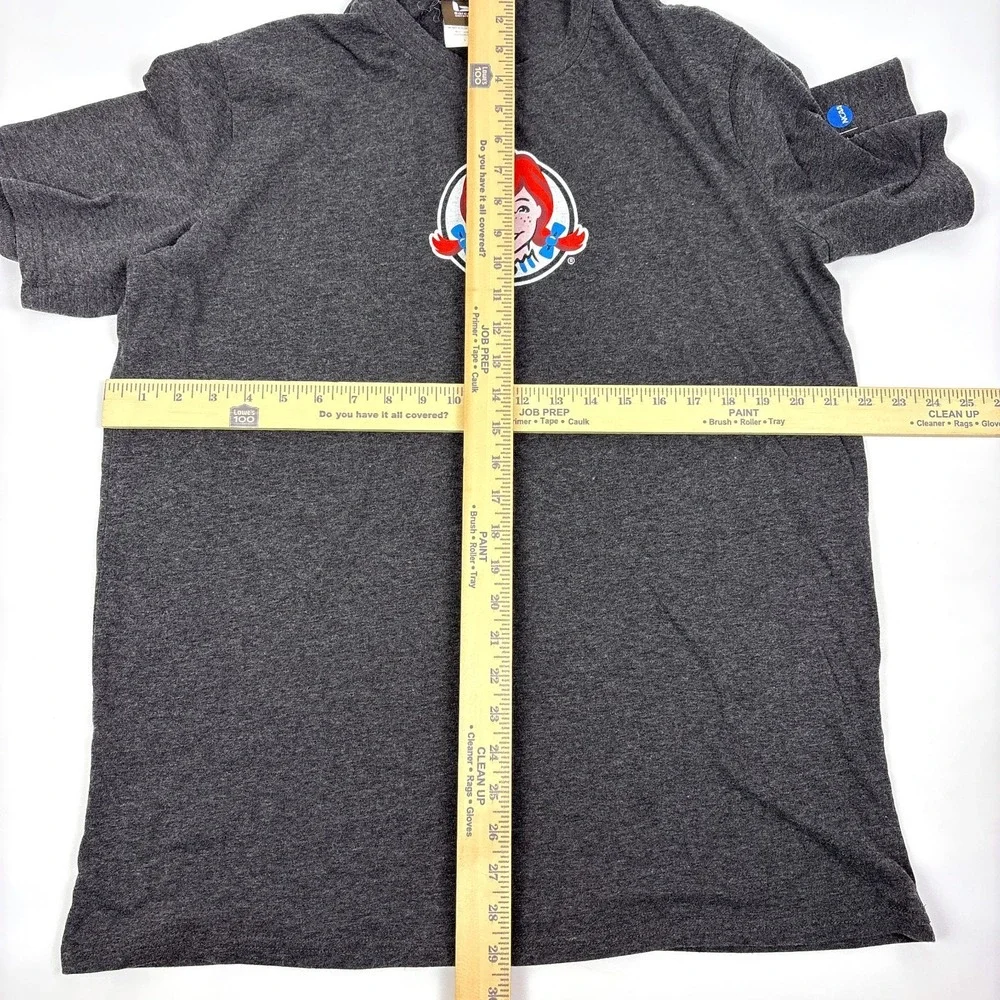 Wendys Barco Uniforms Employee T Shirt Mens Sz L Gray Hamburger of‎ NCAA Best